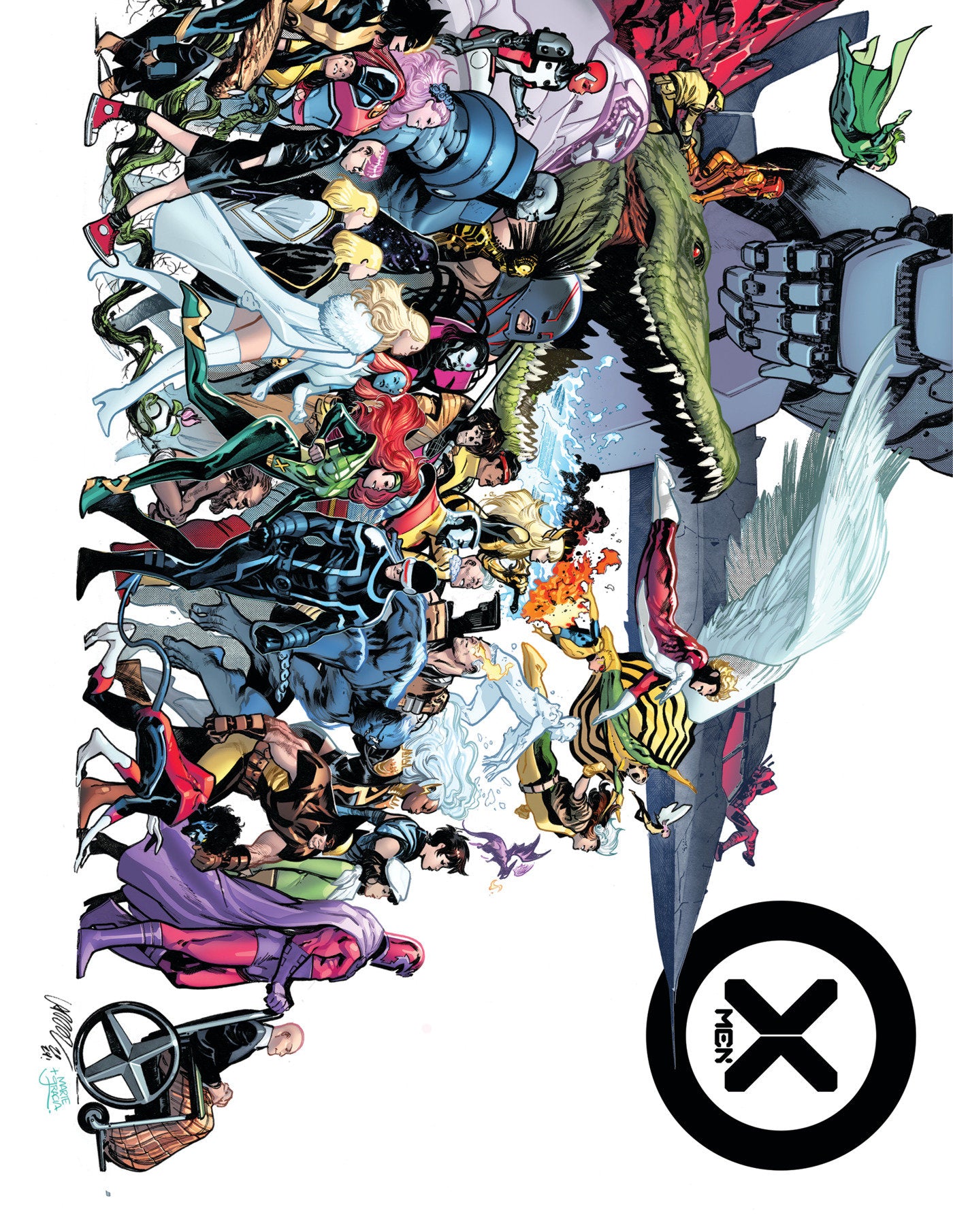 FALL OF THE HOUSE OF X/RISE OF THE POWERS OF X OMNIBUS PEPE LARRAZ COVER [DM ONLY]