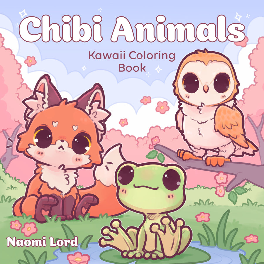 Chibi Animals: Kawaii Coloring Book - Cover