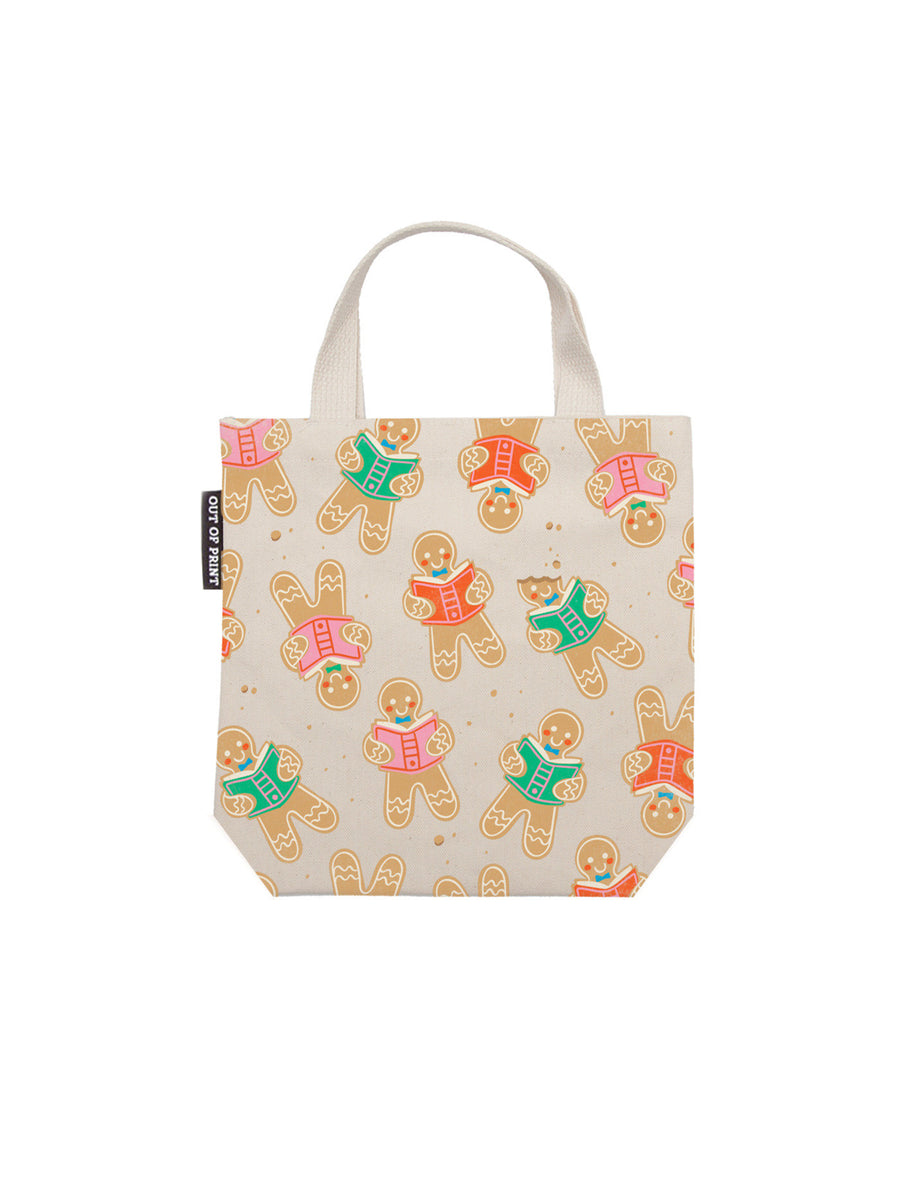 Gingerbread Book Club Mini Tote Bag — Cover