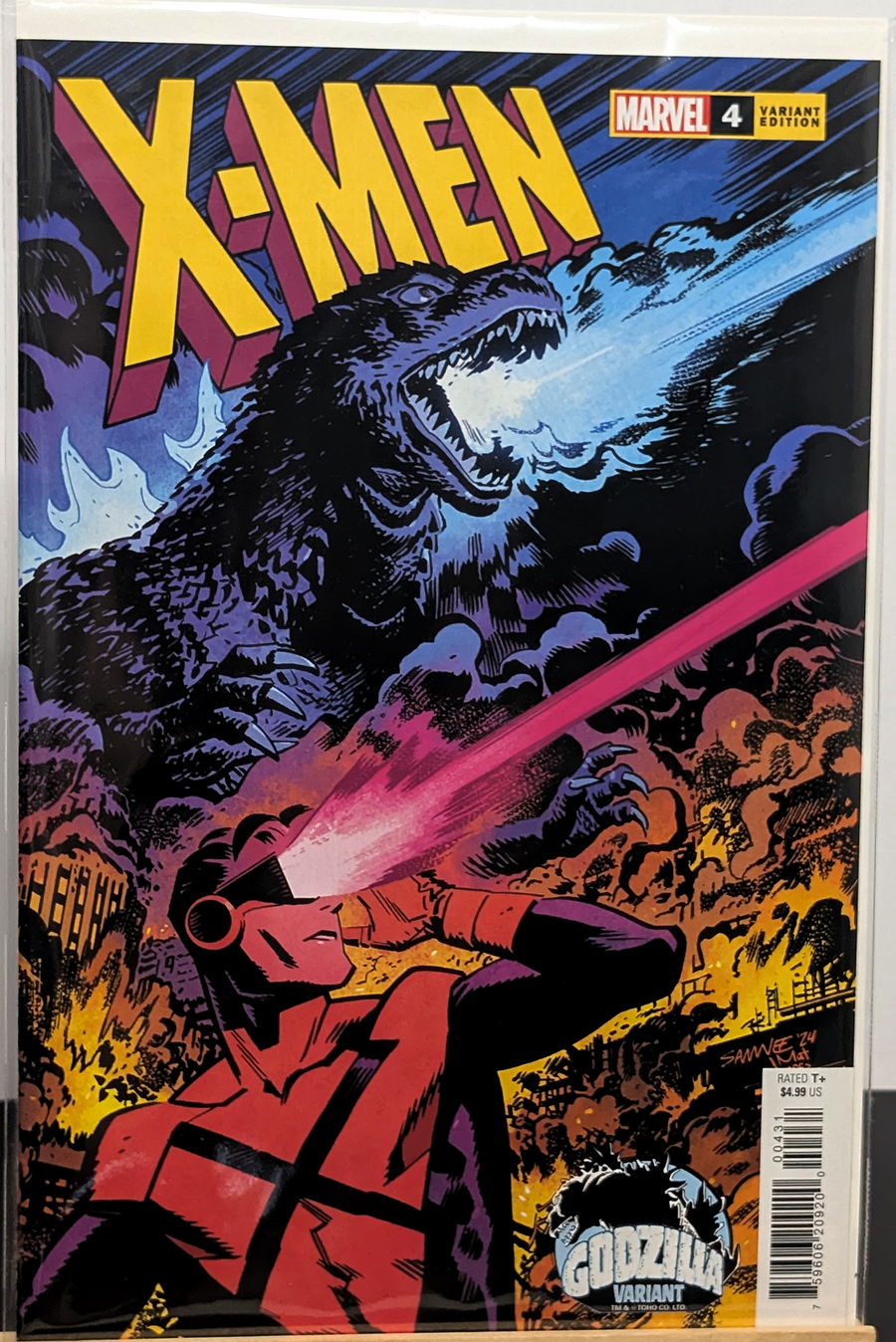 X-Men #4 Chris Samnee Godzilla Variant - Cover