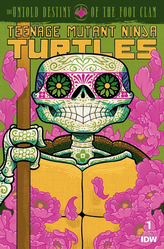 Teenage Mutant Ninja Turtles : Le destin inédit du Foot Clan #1 Couverture CJ Gonzo Día De Los Muertos Variante