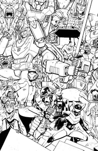 Void Rivals #31 Cover I Tom Reilly Energon Universe 3rd Anniversary B&W Variant