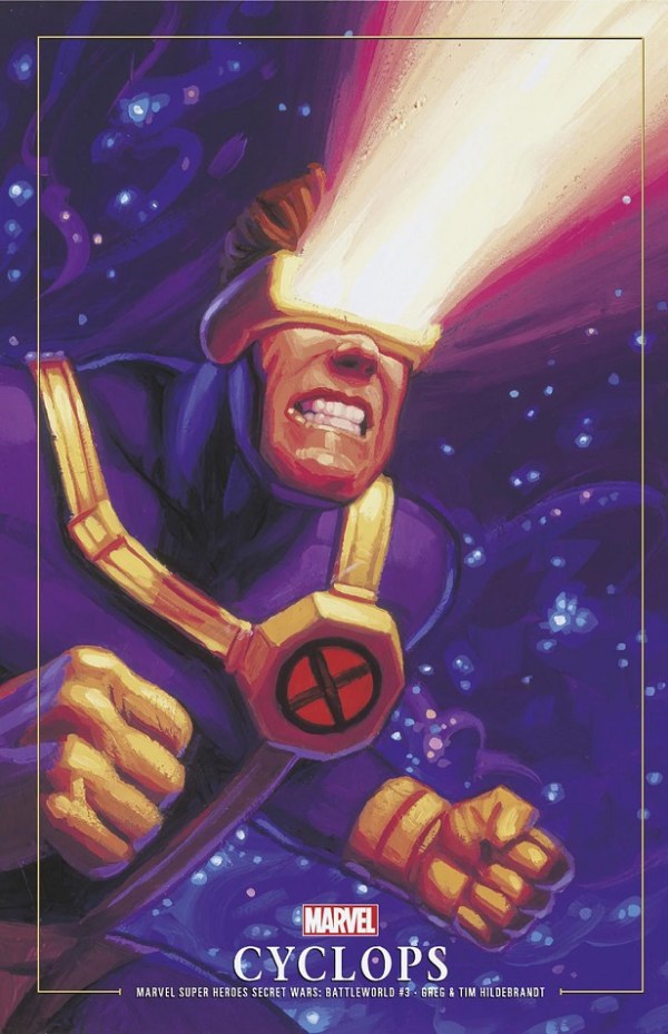 Marvel Super Heroes Secret Wars : Battleworld #3 Greg et Tim Hildebrandt Cyclops Marvel Masterpieces III Variante 