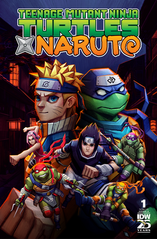 Teenage Mutant Ninja Turtles / Naruto #1 Couverture D - Andrés Moncayo