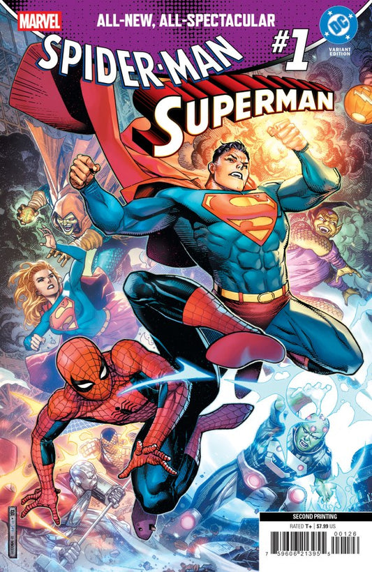 Marvel/DC: Spider-Man/Superman #1 Jim Cheung 2nd Printing Variant - Cover