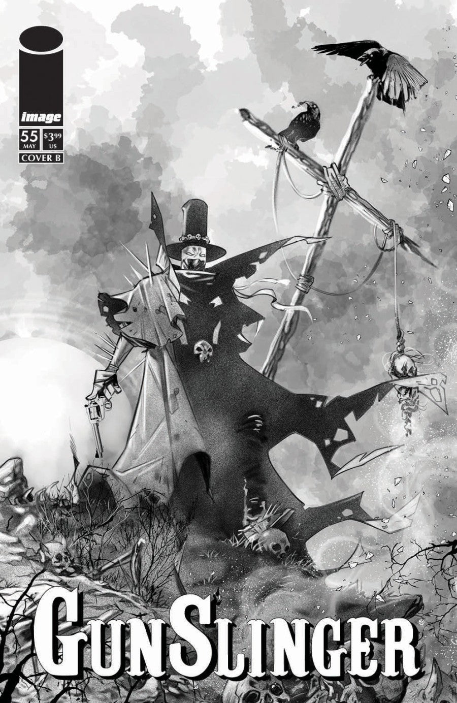 Gunslinger Spawn #55 Cover B Ig Guara B&W Variant