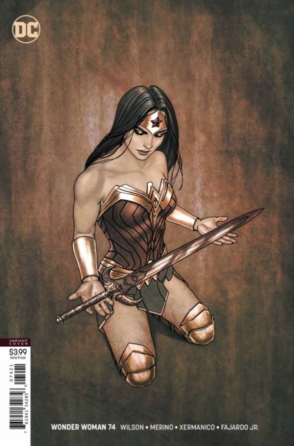 Wonder Woman # 74, variante de Jenny Frison 