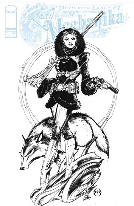 Lady Mechanika: The Devil in the Lake #1 Cover C 1:10 Joe Benitez Black & White Variant